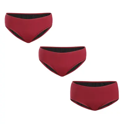 3PACK Menstruační kalhotky Meracus Burgundy pro silnou menstruaci (MEMS107)