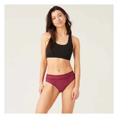 Menstruační kalhotky Modibodi Sensual Hi-Waist Bikini Maxi Garnet (MODI4042G)