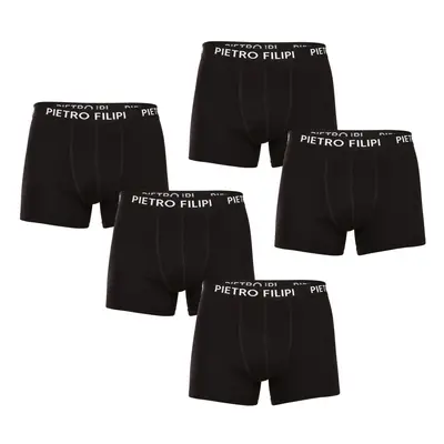 5PACK pánské boxerky Pietro Filipi černé (5BCL002)