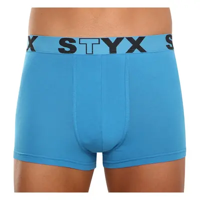 Pánské boxerky Styx sportovní guma světle modré (G969)