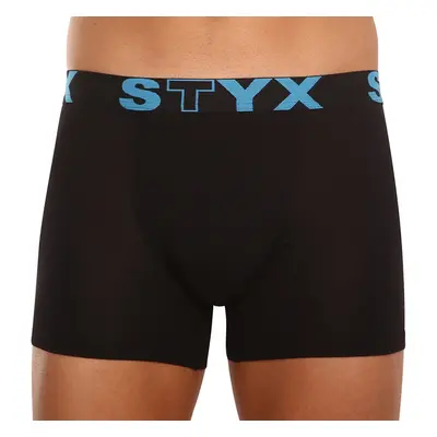 Pánské boxerky Styx long sportovní guma černé (U961)