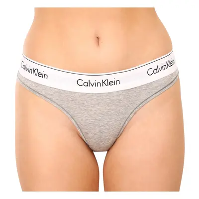 Dámská tanga Calvin Klein šedá (F3786E-020)