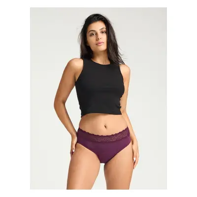 Menstruační kalhotky Modibodi Sensual Hi-Waist Bikini Moderate-Heavy Raisin Purple (MODI4038RP)