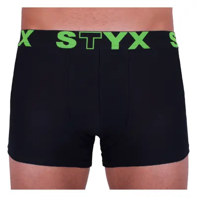 Pánské boxerky Styx sportovní guma nadrozměr černé (R962)