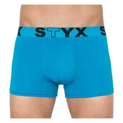 Pánské boxerky Styx sportovní guma nadrozměr světle modré (R969)