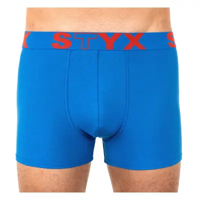 Pánské boxerky Styx sportovní guma nadrozměr modré (R967)