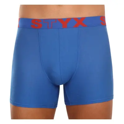 Pánské boxerky Styx long sportovní guma modré (U967)