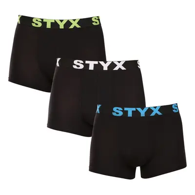 3PACK pánské boxerky Styx sportovní guma vícebarevné (G9606162)