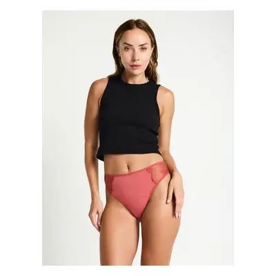 Menstruační kalhotky Modibodi Sensual French Hi-Waist Moderate-Heavy Rosewood Pink (MODI4043RP)