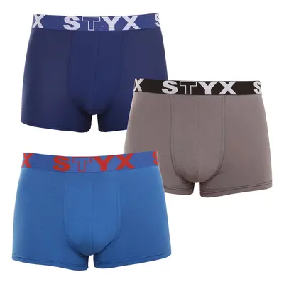 3PACK pánské boxerky Styx sportovní guma vícebarevné (G9676863)