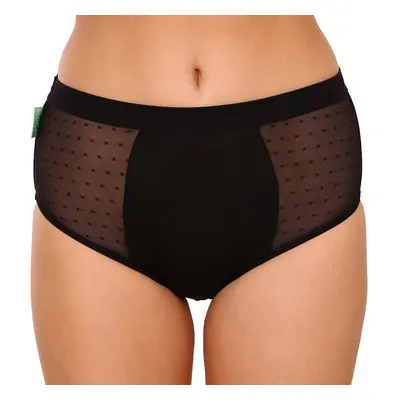 Menstruační kalhotky Bodylok Bambus Hi-Waist Black silná menstruace - VYBALENÉ (BD2204VYB)