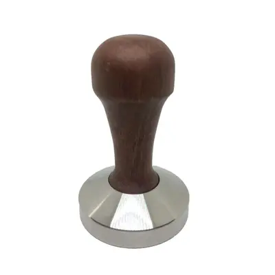 Tamper Kaffia 51mm flat ořech