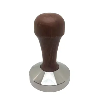 Tamper Kaffia 57mm flat ořech