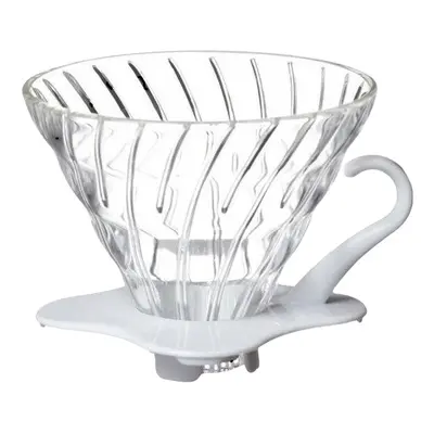 Hario skleněný Dripper V60-01- bílý (VDGR-01-W)