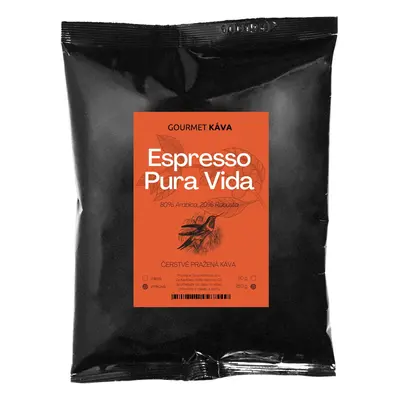 Espresso směs Pura Vida, zrnková káva