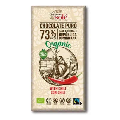 Chocolates Solé - 73% bio čokoláda s chilli