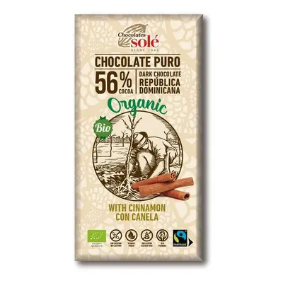 Chocolates Solé - 56% bio čokoláda se skořicí