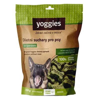 Yoggies Dietní bezlepkové suchary se špenátem 150g