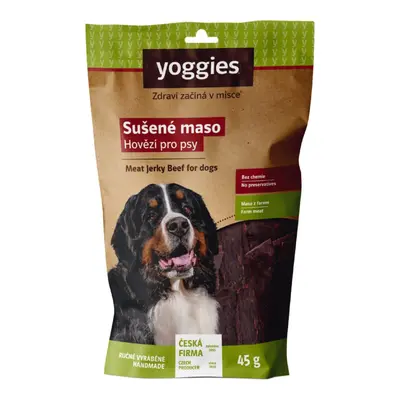 Yoggies Sušené hovězí maso pro psy (proužky) 45g