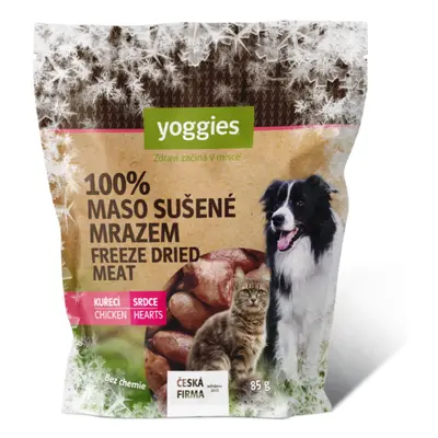 Yoggies Mrazem sušená kuřecí srdce (lyofilizovaná) 85g