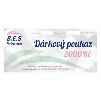 Dárkový poukaz v hodnotě - 2000 Kč