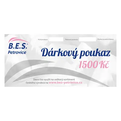 Dárkový poukaz v hodnotě - 1500 Kč