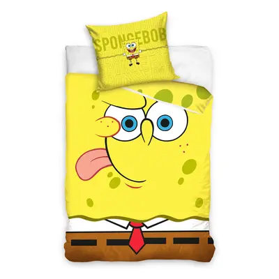 Bavlněné povlečení 140x200 + 70x90 cm - Sponge Bob Emoji