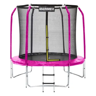 Trampolína Marimex Standard 244 cm růžová + ochranná síť + schůdky ZDARMA