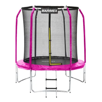 Trampolína Marimex Standard 183 cm růžová + vnitřní ochranná síť + schůdky ZDARMA