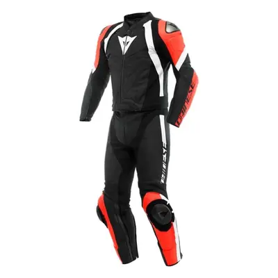 DAINESE AVRO 4 moto kombinéza dvoudílná černá/červená/bílá