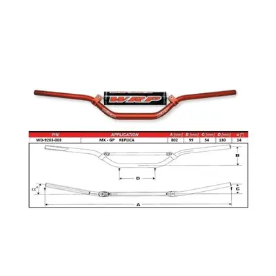 WRP TAPER-X 28.6mm řidítka MX-GP Replica červená červená