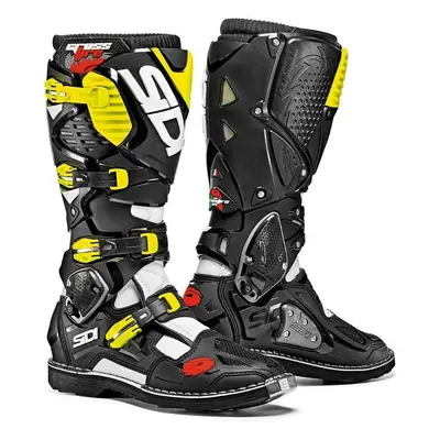 SIDI CROSSFIRE 3 off-road moto boty černá/bílá/žlutá