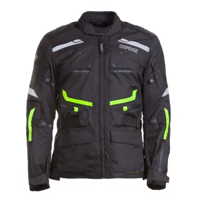 INFINE Night Vision textilní moto bunda černá/zelená černá/zelená