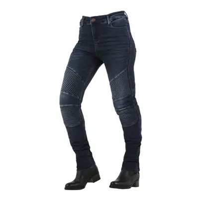 OVERLAP STRADALE WAXED JEANS Dámské kevlarové moto kalhoty modrá