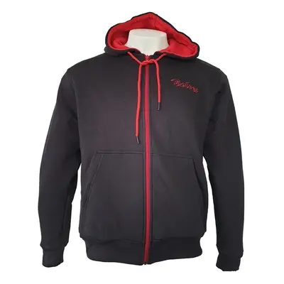 BOLDER 555 Hoodie mikina na motorku černá/červená černá/červená