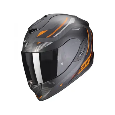 SCORPION EXO-1400 EVO CARBON AIR KYDRA moto přilba matná černá/oranžová