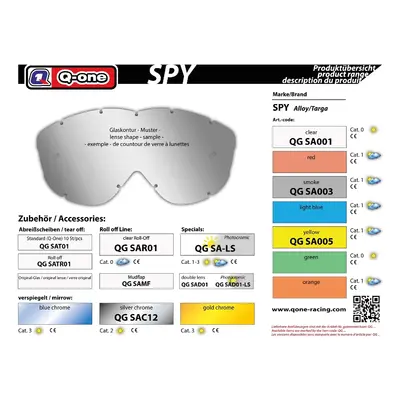 SPY sklo do brýlí Alloy čirá