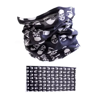 MTHDR Nákrčník Scarf Field Of Skulls černá/bílá