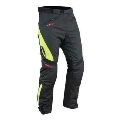 A-PRO HYDRO FLUO - textilní moto kalhoty černá/žlutá