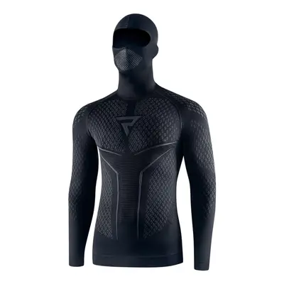 Rebelhorn Therm II 2in1 Long Sleeve moto thermo triko s kuklou černá