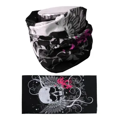 MTHDR Scarf Skull Pink Nákrčník černá/bílá/růžová černá/bílá/růžová