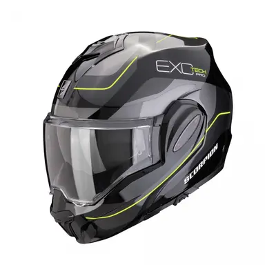 SCORPION EXO-TECH EVO PRO COMMUTA, moto přilba černo/stříbrno/žlutá černá/stříbrná/žlutá