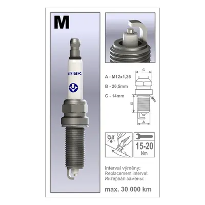 zapalovací svíčka BRISK MR12YS9 uni