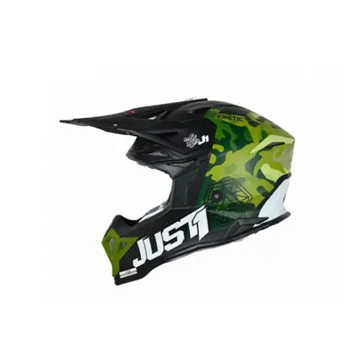 JUST1 J39 KINETIC camo Moto přilba zelená/černá