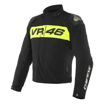 DAINESE VR46 PODIUM D-DRY moto bunda černá/neonově žlutá černá/žlutá