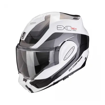 SCORPION EXO-TECH EVO PRO COMMUTA, moto přilba bílo/stříbrná bílá/stříbrná