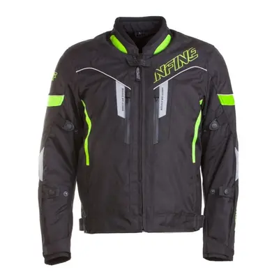 INFINE Jupiter Neon textilní moto bunda černá/zelená černá/zelená