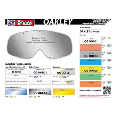 OAKLEY sklo do brýlí O-Frame stříbrná/chromová