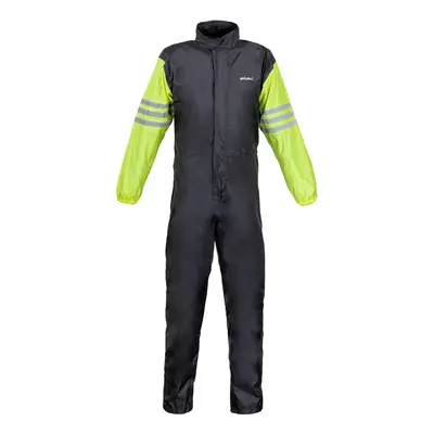 W-TEC Smedava moto pláštěnka černá/fluo černá/žlutá