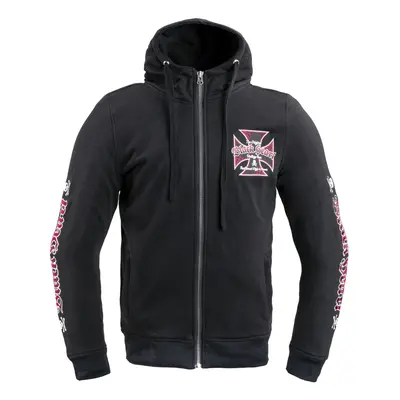 W-TEC Black Heart Vintage Iron Hoodie Pánská mikina černá